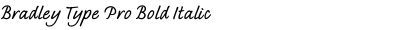 Bradley Type Pro Bold Italic
